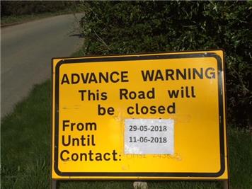  - Change of Dates for Road Closure ....